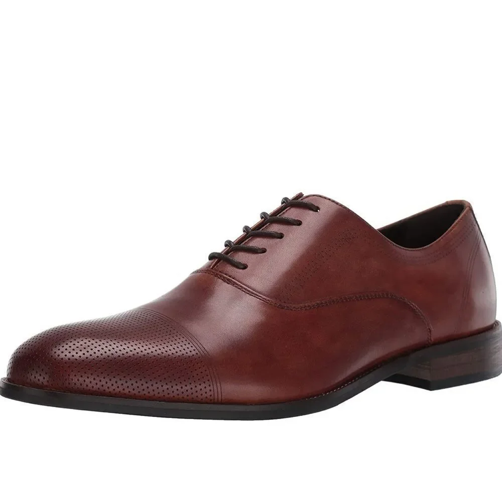 Kenneth Cole Reaction Jean LaceUp Men's Cognac sz8
